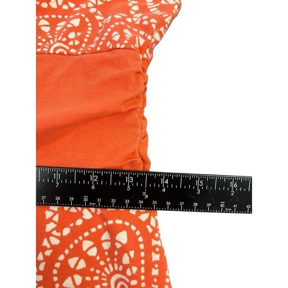 Patagonia Dress Womens Med Orange Margot Organic Cotton Floral Sun Tank Mandala - Picture 8 of 9